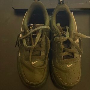 Little boys Size 10c Utility Green Nike Air Force utility.